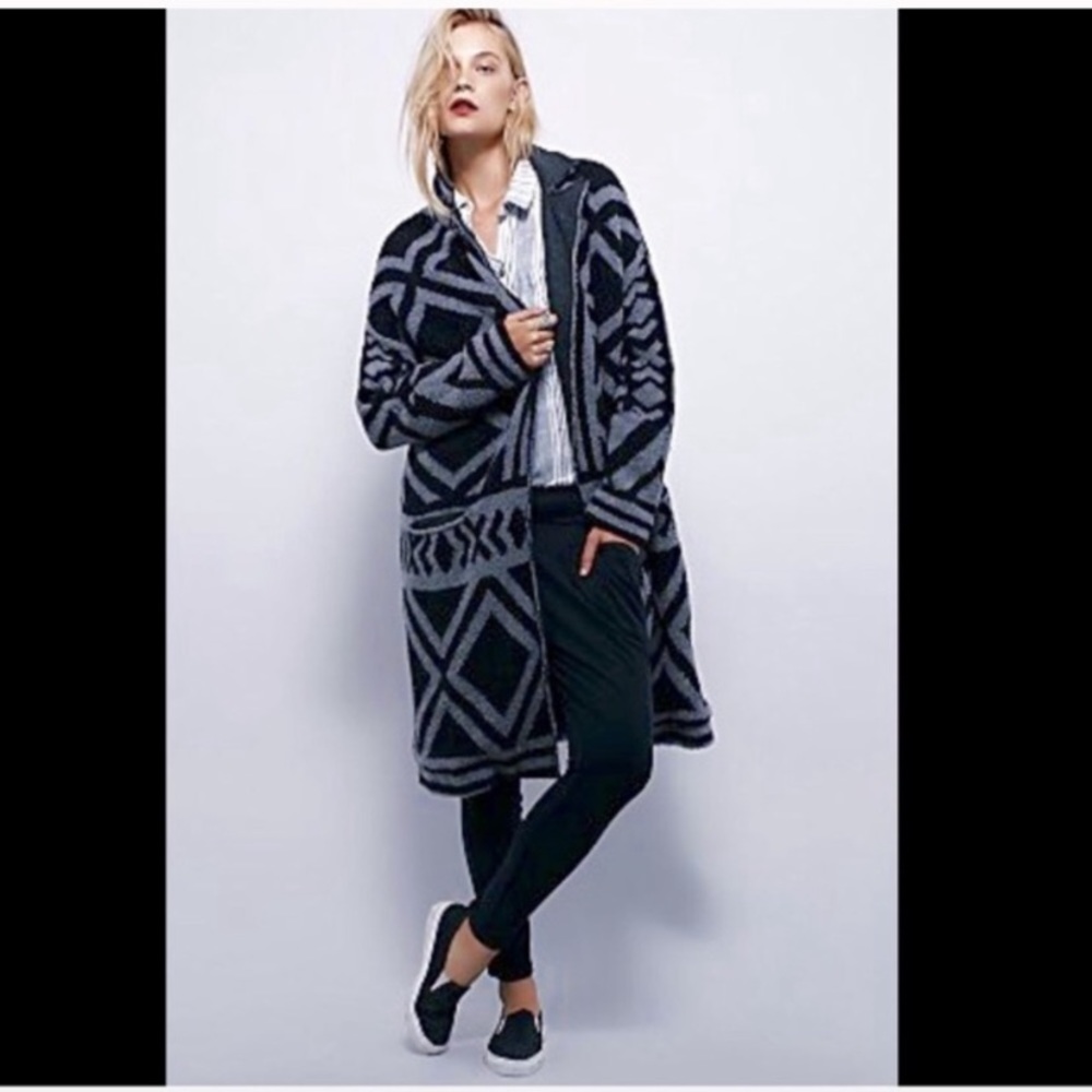 Free people double sided sweater coat